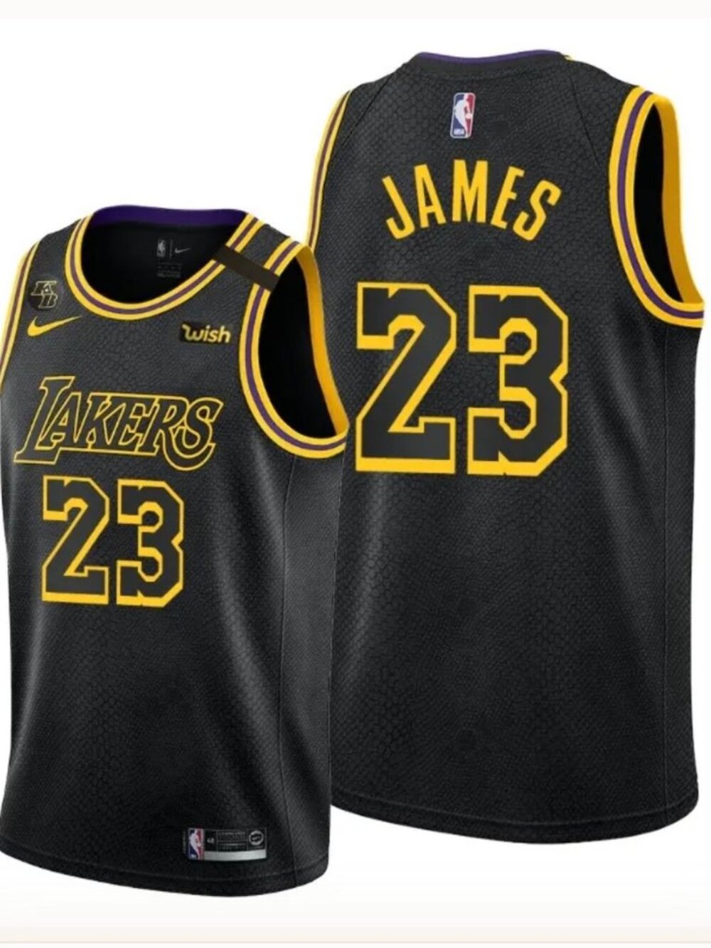 NWT Nike Los Angeles Lakers LeBron James “Black Mamba" City Edition Swingman Jer